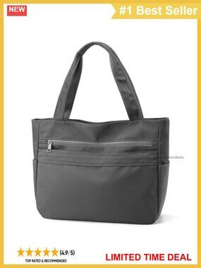 Nylon Tote Bag Multi-Pocket Shoulder Handbag Lightweight Large Capacity Casual